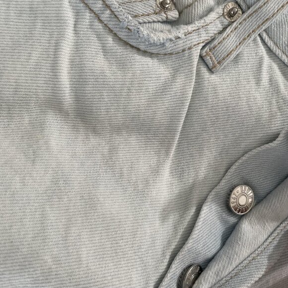 Edwin Jeans Womens 24 Light Wash CAI Straight Ripped Button Fly USA High Hopes - Picture 8 of 14